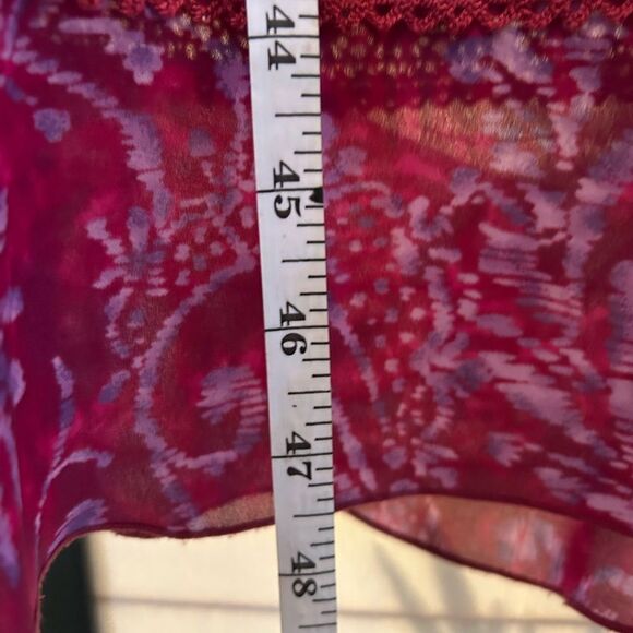 Vintage Milkmaid Y2K Pink Floral Embroidered Detail Chiffon Midi Dress 12 - Picture 6 of 10